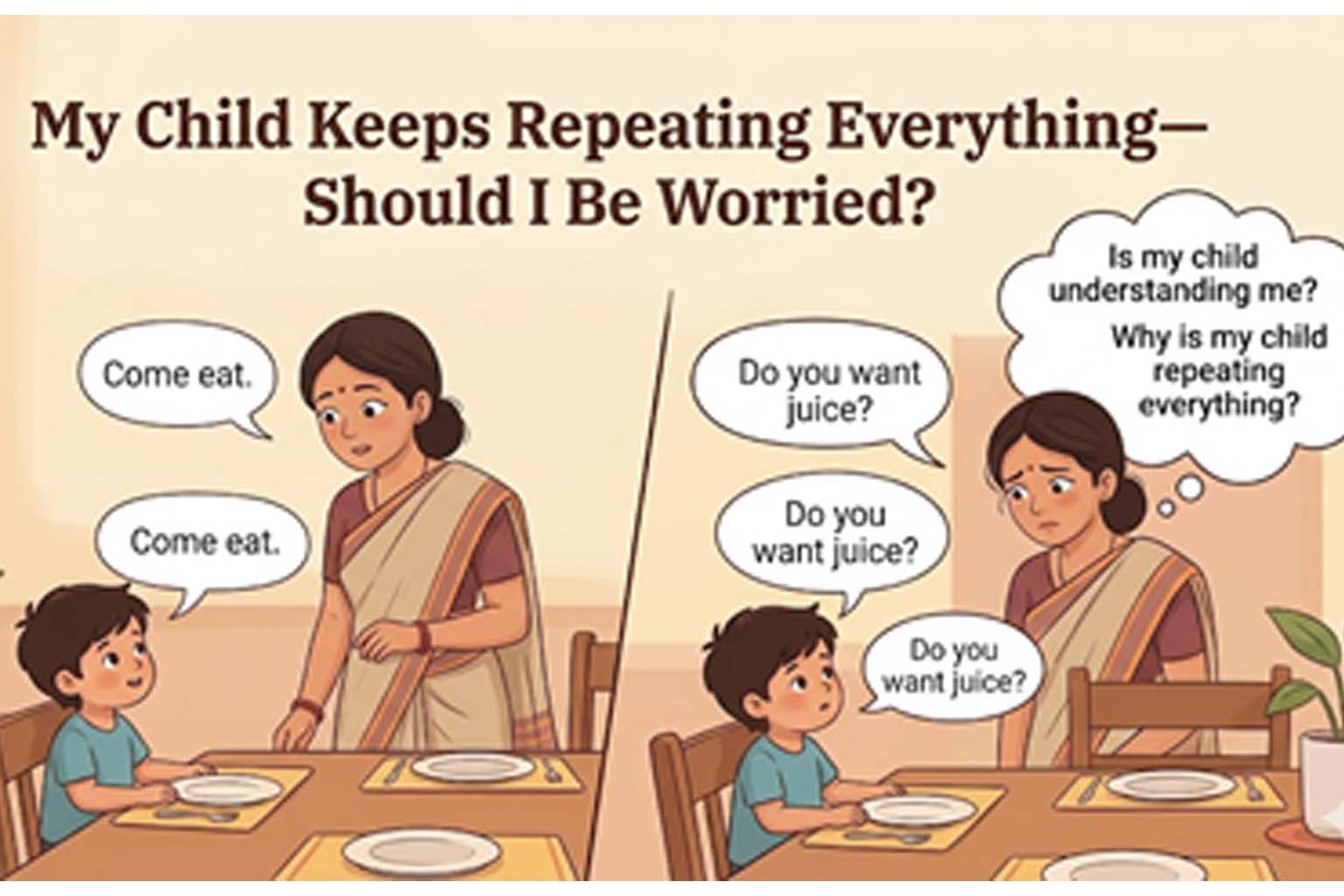 My Child Keeps Repeating Everything: Should I Be Worried?